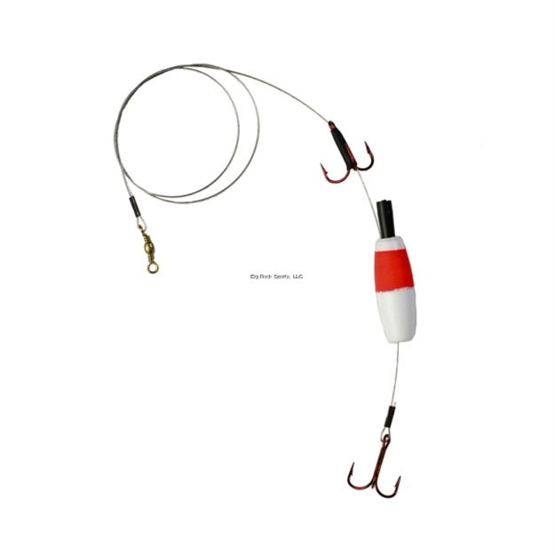 Picture of Dc's Tackle Pike & Muskie Rig, #4 Red Hook, 30Lb Leader, Red/White Float