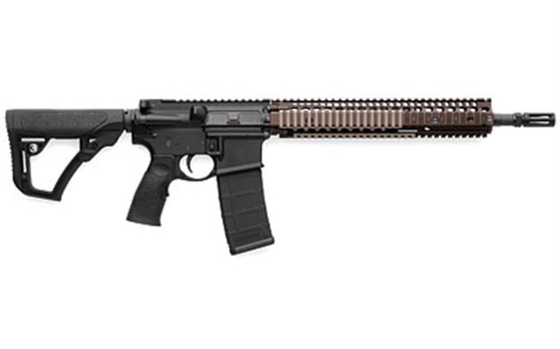 Picture of Daniel Defense 0208806027055 Ddm4 M4a1 *Ca Compliant 5.56X45mm Nato 14" 10+1 Black Hard Coat Anodized 6 Position W/Softtouch Overmolding Stock With Flat Dark Earth Handguard 02-088-06027-055