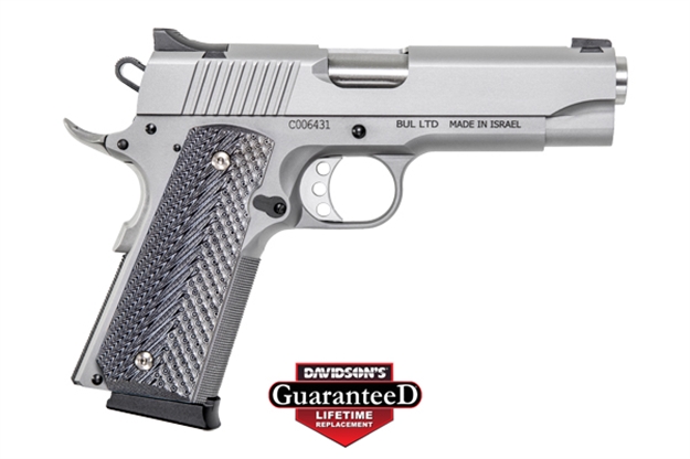 Picture of  Magnum Research De1911css Desert Eagle 1911 C 45 Acp 8+1, 4.30" Stainless Steel Bull Barrel, Matte Stainless Steel Serrated Slide & Frame W/Beavertail, Black/Gray G10 Grip, Grip Safety, Right Hand
