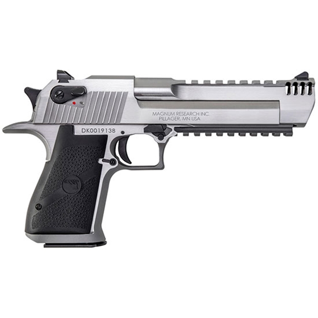 Picture of  Magnum Research De357srmb Desert Eagle Mark Xix 357 Mag 9+1 6" Stainless Steel Barrel, Stainless Steel Serrated Slide, Stainless Steel Frame W/Beavertail & Picatinny Rail, Weaver Top Mount