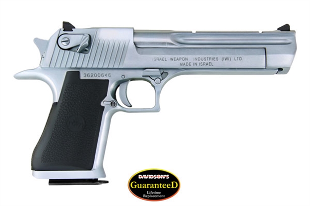 Picture of  Magnum Research De44cabc Desert Eagle Mark Xix *Ca Compliant 44 Rem Mag 6" 8+1 Brushed Chrome Carbon Steel Frame & Cylinder Black Polymer Grip