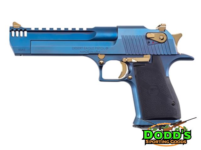 Magnum Research Desert Eagle 50Ae 6 Carbo Blue W/Gold DE50CBG-img-0
