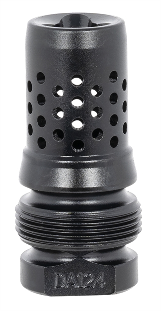 Picture of  Dead Air Da124 Xeno Muzzle Brake Black Nitride 4140 Steel With 5/8"-24 Tpi Threads