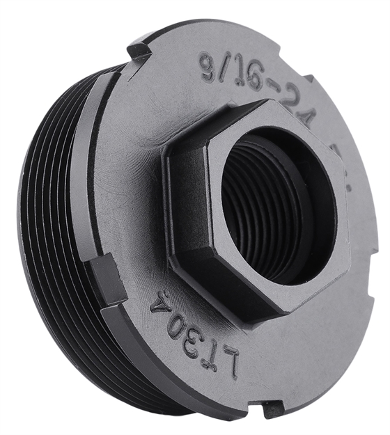 Picture of  Dead Air Lt301 Hub Direct Thread Mount 1/2"X28 4140 HT Alloy Steel Black