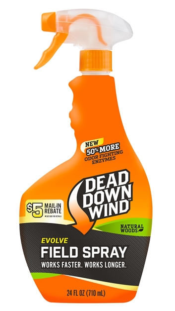 Picture of  Dead Down Wind 1392418 Evolve Field Spray  Cover Scent Natural Woods Scent 24 OZ Trigger Spray