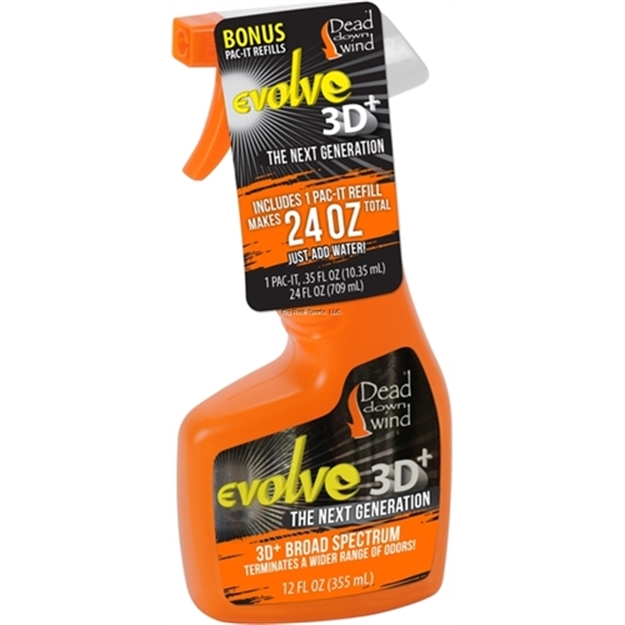 Picture of Dead Down Wind Evolve 3D+ Odor Eliminator Field Spray & Pac-It Combo, 24 FL OZ