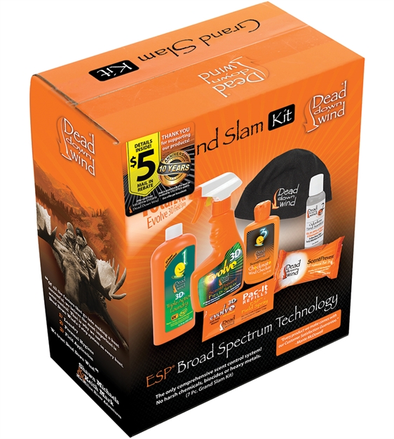 Picture of Dead Down Wind Grand Slam Box Kit With Detergent, Bar Soap, Field Spray, Hand Sanitizer, Wind Detector, Fleece Skull Cap