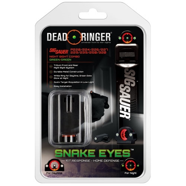Picture of Dead Ringer Ringer Night Sight Snake Eyes Series-3 Green Sig Sauer