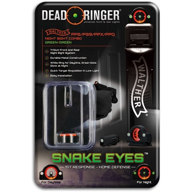 Picture of Dead Ringer Ringer Night Sight Snake Eyes Series-3 Green Walther