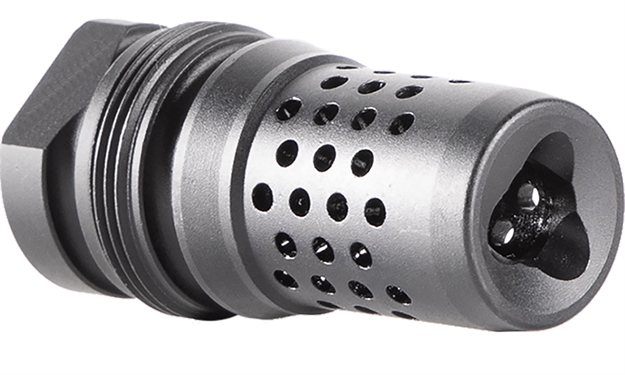 Picture of  Dead Air Da124 Xeno Muzzle Brake Black Nitride 4140 Steel With 5/8"-24 Tpi Threads