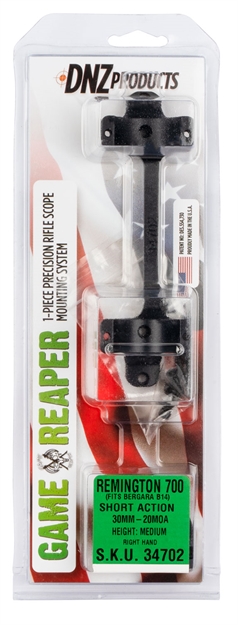 Picture of  Dnz 34702 Game Reaper-Remington Scope Mount/Ring Combo Matte Black 30Mm 879956006462