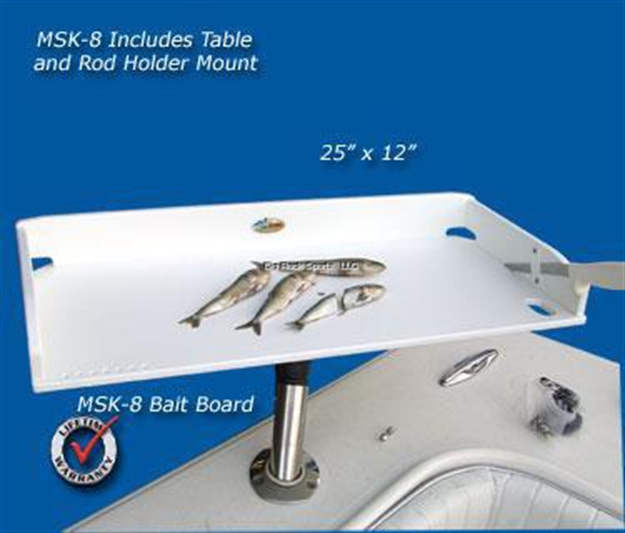 Picture of Deep Blue Large Bait Table W/ Msr Arm & Ms202 Ball Mount 25"X12"