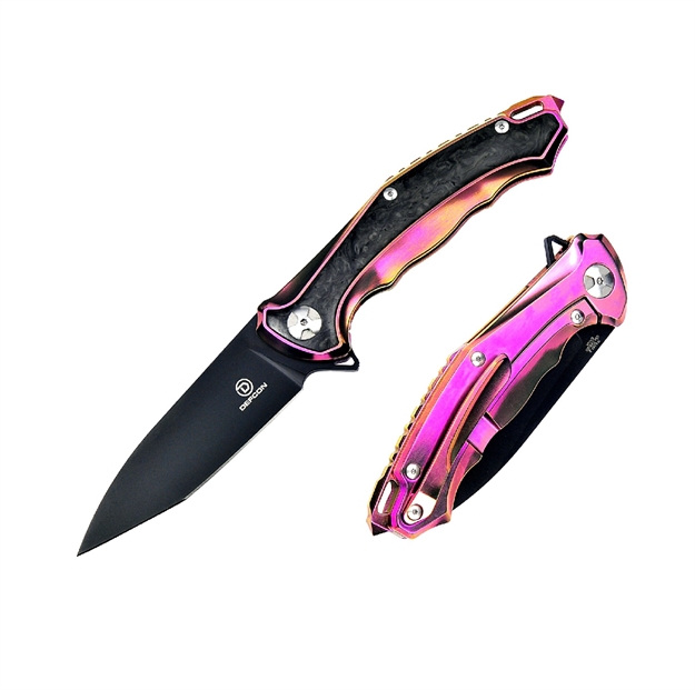 Picture of Defcon Agent S35vn Folder 4In Hot Pink Titanium-Forgedcarbon