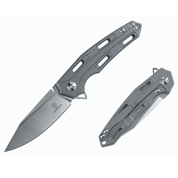 Picture of Defcon Cutter D2 Folder 3.50 IN Blade Brass Titanium Handle