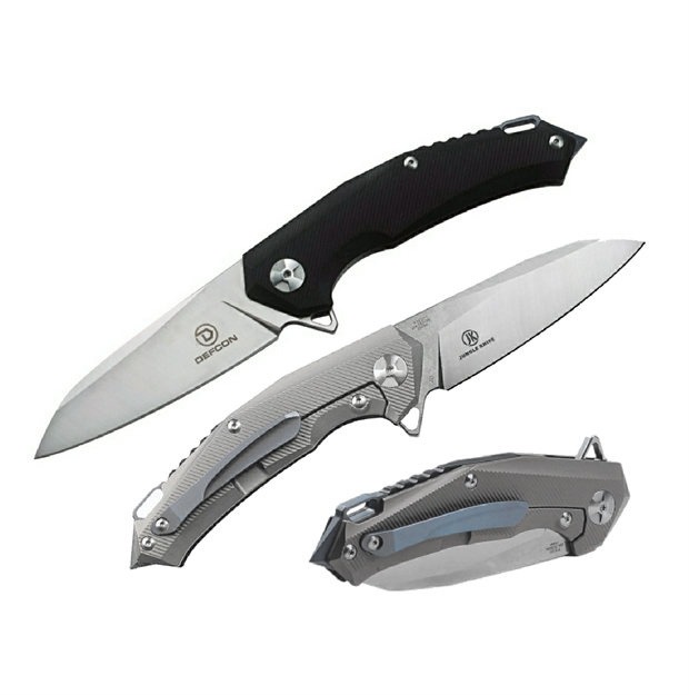 Picture of Defcon Hybrid D2 Folder 3.6In Blade Gray Titanium-G10 Handle