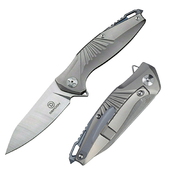 Picture of Defcon Mako S35vn Folder 3.5In Dark Gray Milled Titanium