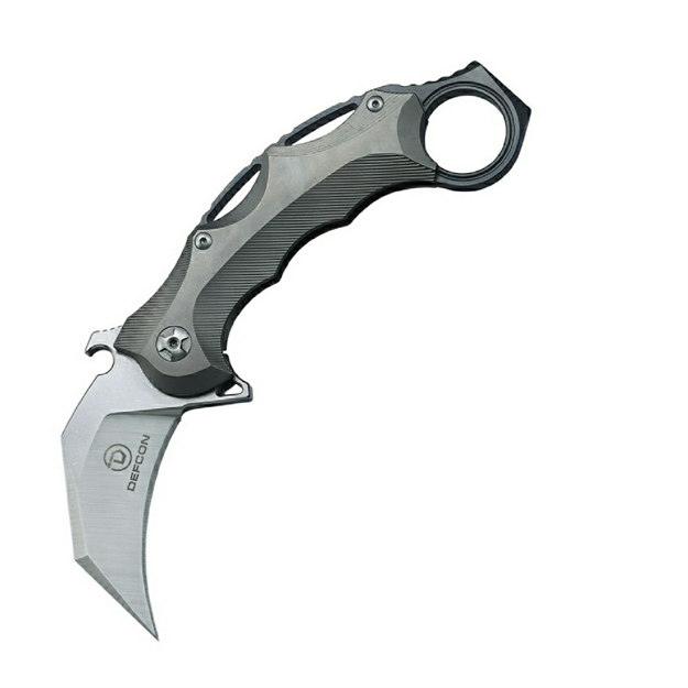 Picture of Defcon Raptor Folder 3 IN Blade Dark Gray Titanium Handle
