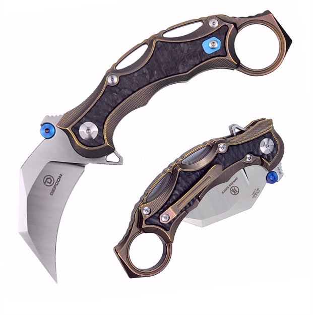 Picture of Defcon Raptor S35vn Folder 3In Bronze Titanium-Forged Carbon