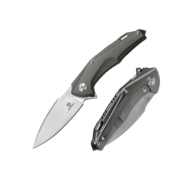 Picture of Defcon Sharks Tooth S35vn Folder 3.5 IN Dark Gray Titanium
