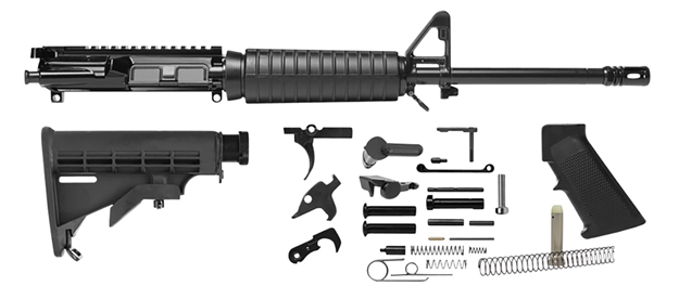 Picture of  Del-Ton Inc Rkt101 Heavy Carbine Rifle Kit  5.56X45mm Nato 16" Chrome Moly Vanadium Barrel 7075-T6 Anodized Aluminum Rec With A2 Flash Hider