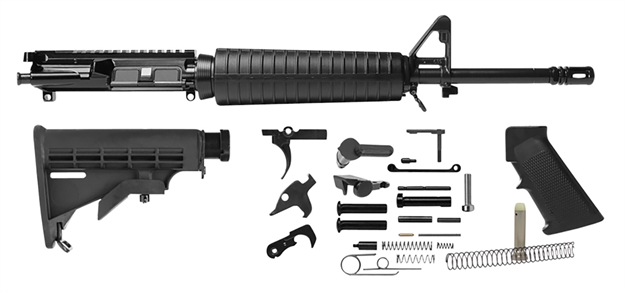 Picture of  Del-Ton Inc Rkt104 Heavy Mid-Length Rifle Kit  5.56X45mm Nato 16" Chrome Moly Vanadium Barrel 7075-T6 Anodized Aluminum Rec With A2 Flash Hider