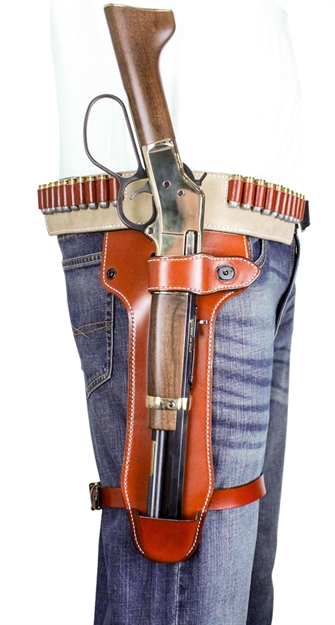 Picture of  Desantis Gunhide 181Tj01z0 Mare's Leg  Leg Tan Leather Fits Heritage Mare's Leg 22Lr/22 Mag Ambidextrous