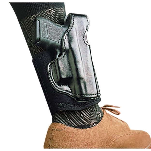 Picture of  Desantis Gunhide 014Pcx7z0 Die Hard Rig  Ankle Black Leather/Sheepskin Ankle Fits S&W M&P Shield 9/40 Right Hand 792695316305