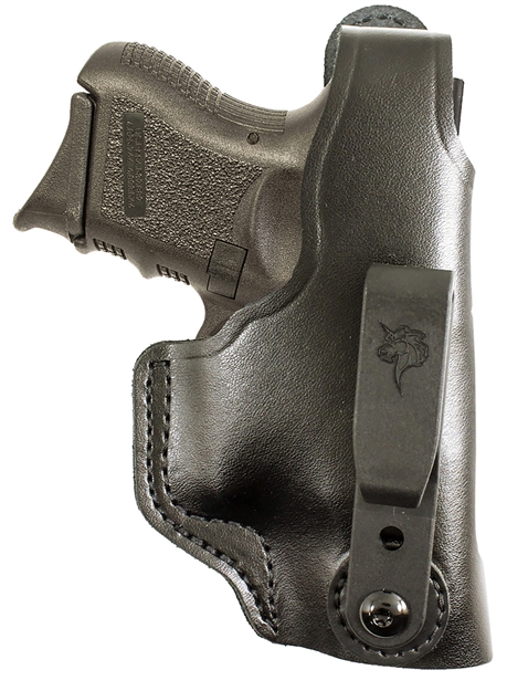 Picture of  Desantis Gunhide 033Bab6z0 Dual Carry II  Iwb/Owb Black Leather Belt Clip Compatible W/Glock 19/Beretta Cougar/Sig P225 Right Hand
