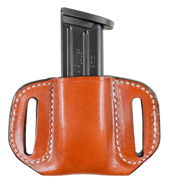 Picture of  Desantis Gunhide A84tjggz0 Reliant Mag Pouch Owb Single Tan Leather Belt Loop Belts 1.75" Wide Compatible W/ Diamondback DB Ambidextrous Hand