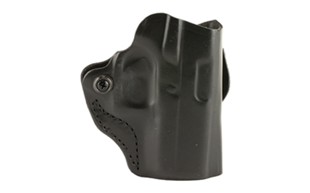 Picture of  Desantis Gunhide 019Ba8bz0 Mini Scabbard  Owb Black Leather Compatible W/Glock 43, Belt Slide Mount, Right Hand 792695329008