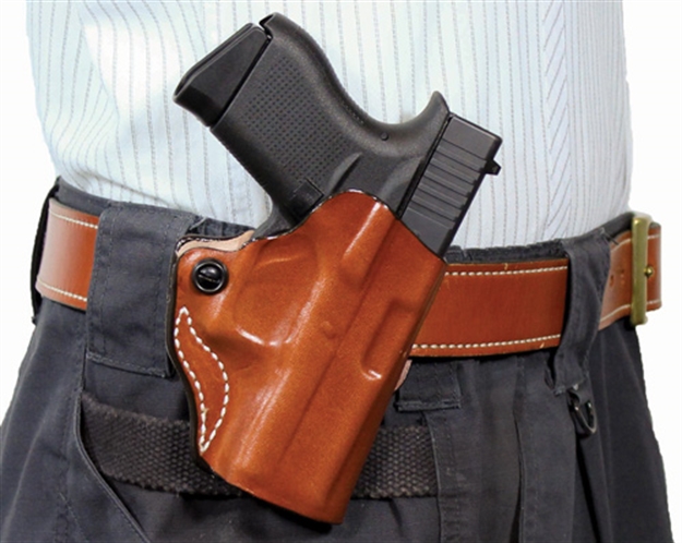 Picture of Desantis Mini Scabbard Holster RH Owb Leather Shield 9/40 Tan 019
