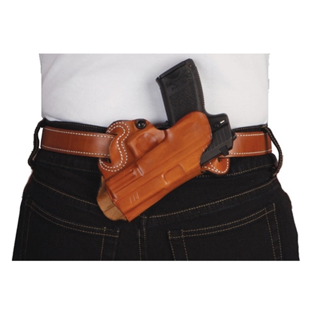 Picture of Desantis Small OF Back Holster RH Owb Leather Colt 1911 Tan 067TA21Z0