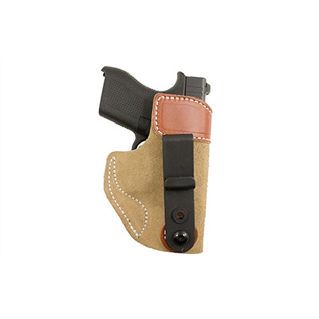 Picture of  Desantis Gunhide 106Nad6z0 Sof-Tuck  Iwb Tan Leather/Suede Belt Clip Fits Glock 43 Right Hand 792695305088