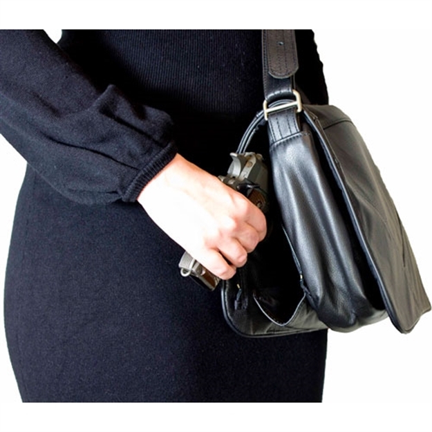 Picture of Desantis Women's Hide & Chic Purse Small Autos Leather Blk!