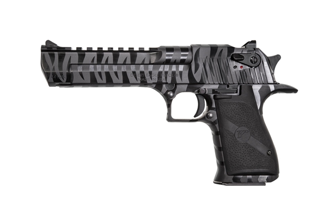 Picture of Magnum Research Desert Eagle S-A Pistol 44 Mag 6" Black Tiger Stripes 8Rd DE44BTS 761226088059