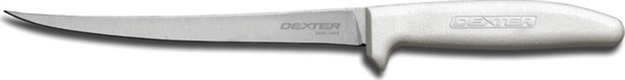 Picture of Dexter Sani-Safe 7" Fillet Knife, White Sure Grip Handle, Clam S133-7PCP 092187102035