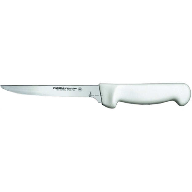 Picture of Dexter Basics 6" Flexible Narrow Boning Knife, White Polypropylene Handle P94818