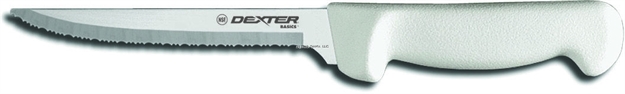 Picture of Dexter Basics 6" Scalloped Utility Knife, White Handle