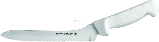 Picture of Dexter Basics 8" Scalloped Offset Sandwich Knife, White Handle