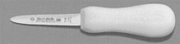 Picture of Dexter Sani-Safe 3" Oyster Knife Boston Pattern, White Sure Grip Handle S134CP 092187104930