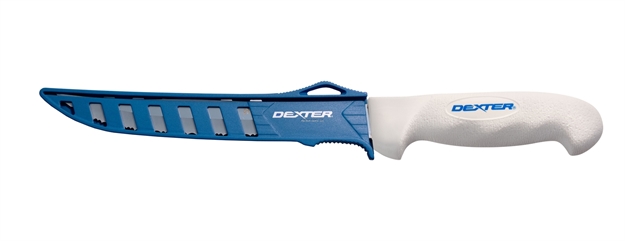 Picture of Dexter Sofgrip 8" Tiger Edge Scallpoed Knife With Edgeguard