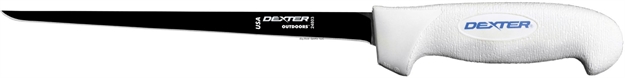 Picture of Dexter Sofgrip 9" Narrow Coated Flexible Fillet Knife, Saltwater Resistant, White Handle, Clam