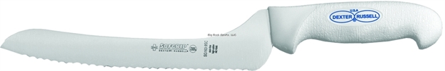 Picture of Dexter Sofgrip 9" Offset Scalloped Utlity Slicer, White Handle