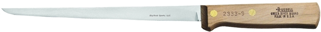Picture of Dexter Traditional 9" Thin Flexible Fillet Knife, High Carbon Steel, Rosewood Handle, Clam