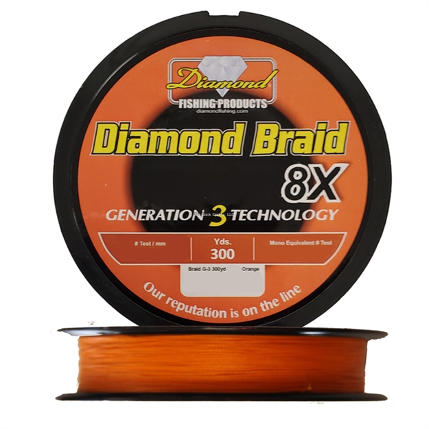 Picture of Diamond Diamond Braid Generation Iii  8X 300Yds 50#Orange