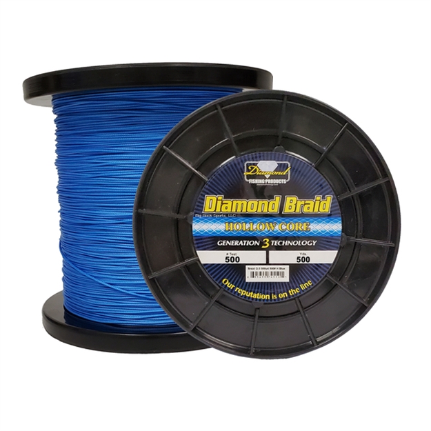 Picture of Diamond Diamond Braid Generation Iii Hollow Core 500# Test 500Yds Blue