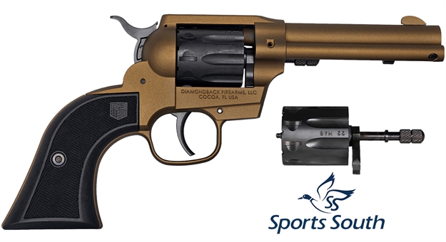 Picture of  Diamondback Db055aa041 Sidekick  22  Lr/22 Wmr 9Rd Shot 4.50" Burnt Bronze Burnt Bronze Black Cerakote Cylinder Black Checkered Nylon Grips 810035755338