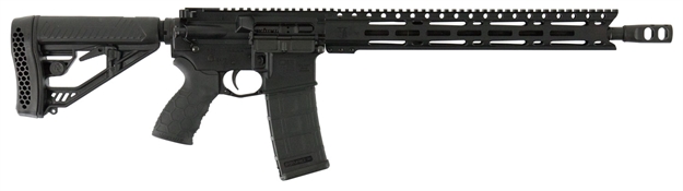 Picture of Diamondback Db15eml300b Db15 Elite M-Lok 15" Semi-Automatic 300 Aac Blackout/Whisper (7.62X35mm) 16" 30+1 Adaptive Tactical EX Performance Black Stk Black Hardcoat Anodized/Black Melonite