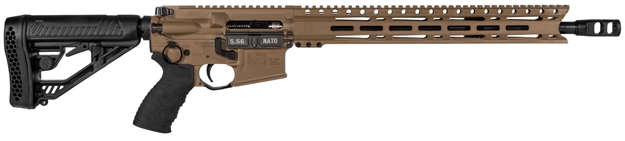 Picture of Diamondback Db15emlfdeca Db15 Elite *California Compliant* 
Semi-Automatic 223 Remington 16" 10+1 Adaptive Tactical EX Performance Black Stk Flat Dark Earth Cerakote/Black Melonite
