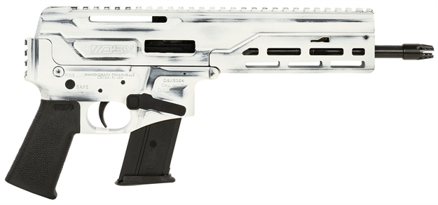 Picture of  Diamondback Db1614l401 Dbx CF 5.7X28mm 8" 20+1, Battleworn Storm Tropper White Rec, Picatinny End Cap, Black Magpul K Grip 810035755581